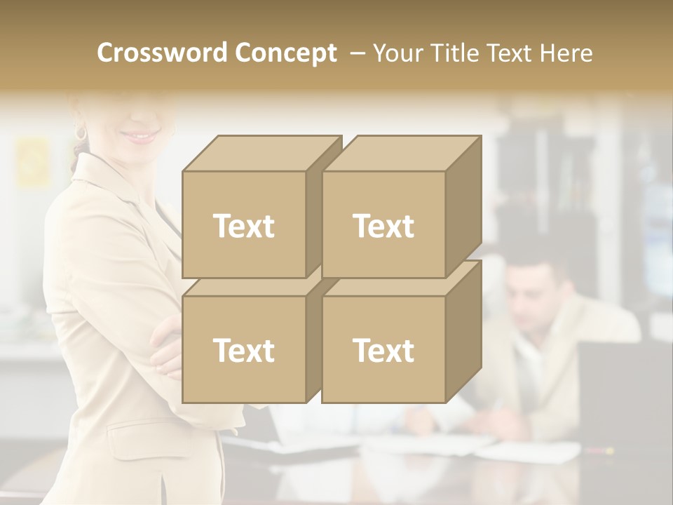 A Woman Standing In Front Of A Group Of People PowerPoint Template