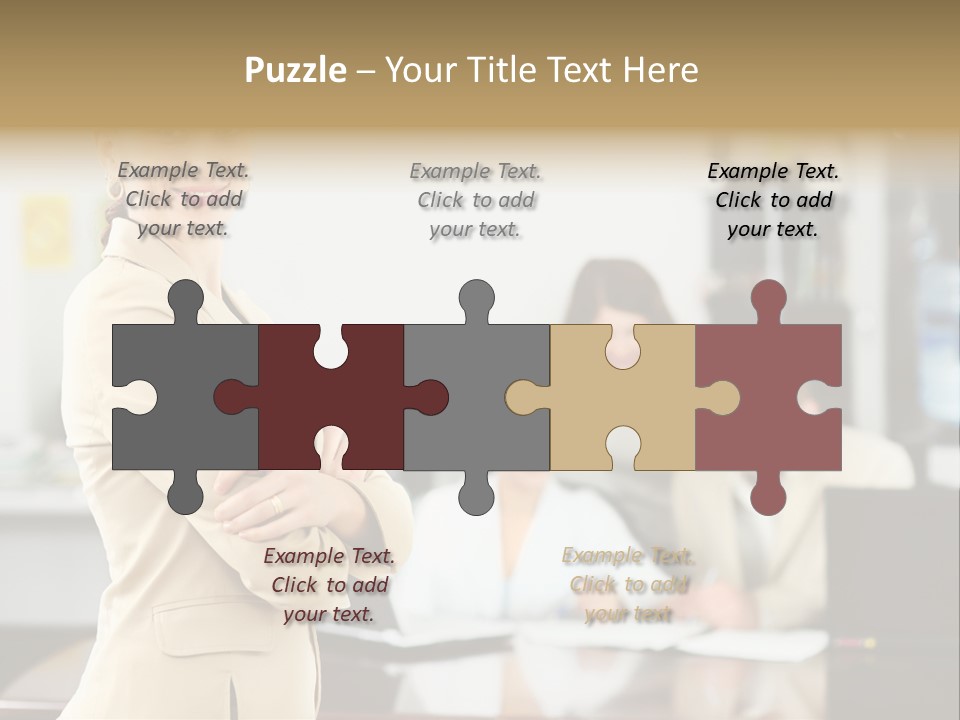 A Woman Standing In Front Of A Group Of People PowerPoint Template