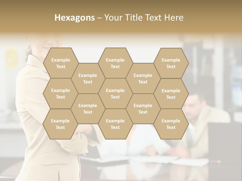 A Woman Standing In Front Of A Group Of People PowerPoint Template