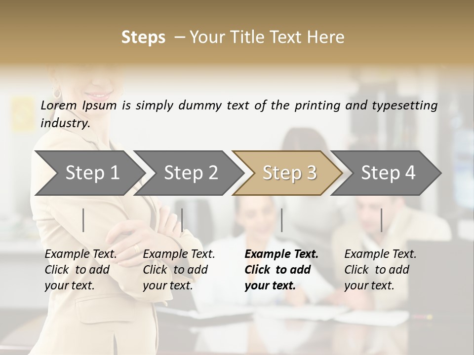 A Woman Standing In Front Of A Group Of People PowerPoint Template