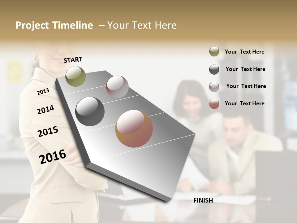 A Woman Standing In Front Of A Group Of People PowerPoint Template