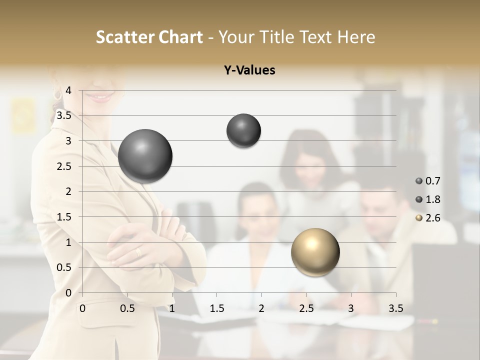 A Woman Standing In Front Of A Group Of People PowerPoint Template