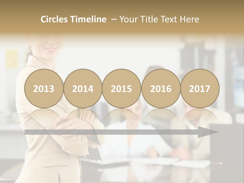 A Woman Standing In Front Of A Group Of People PowerPoint Template