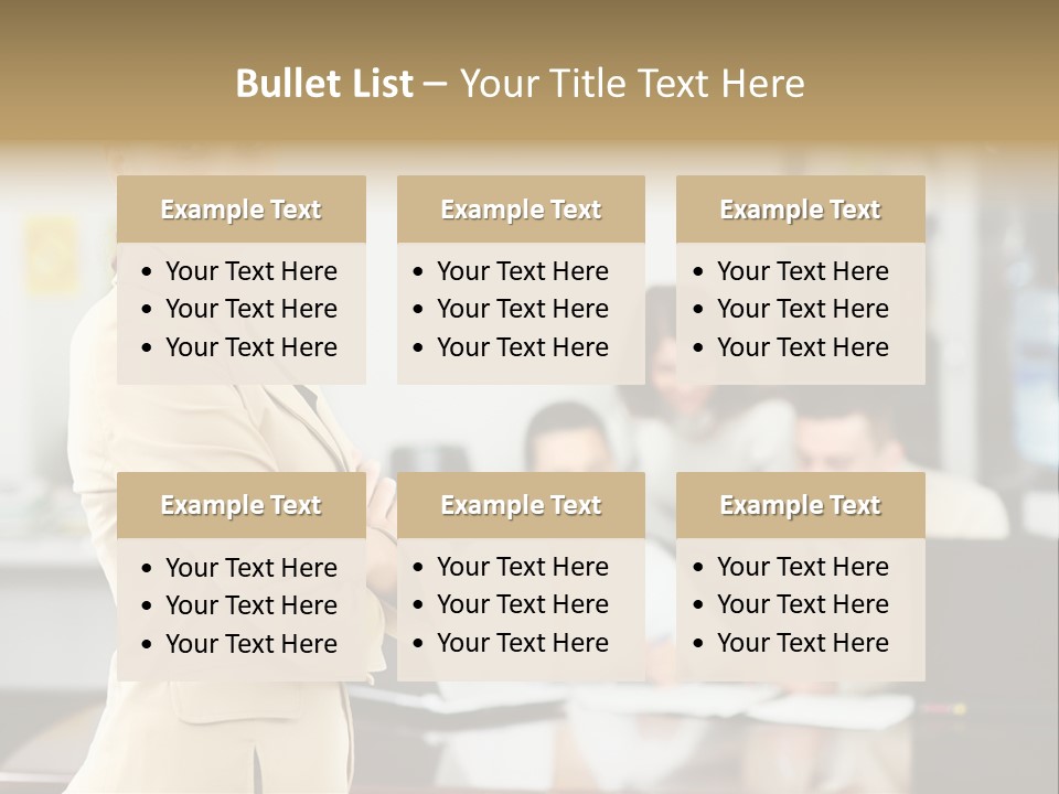 A Woman Standing In Front Of A Group Of People PowerPoint Template