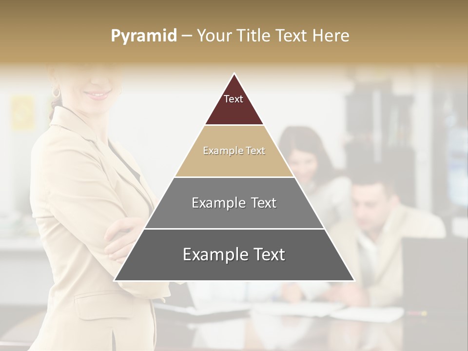 A Woman Standing In Front Of A Group Of People PowerPoint Template