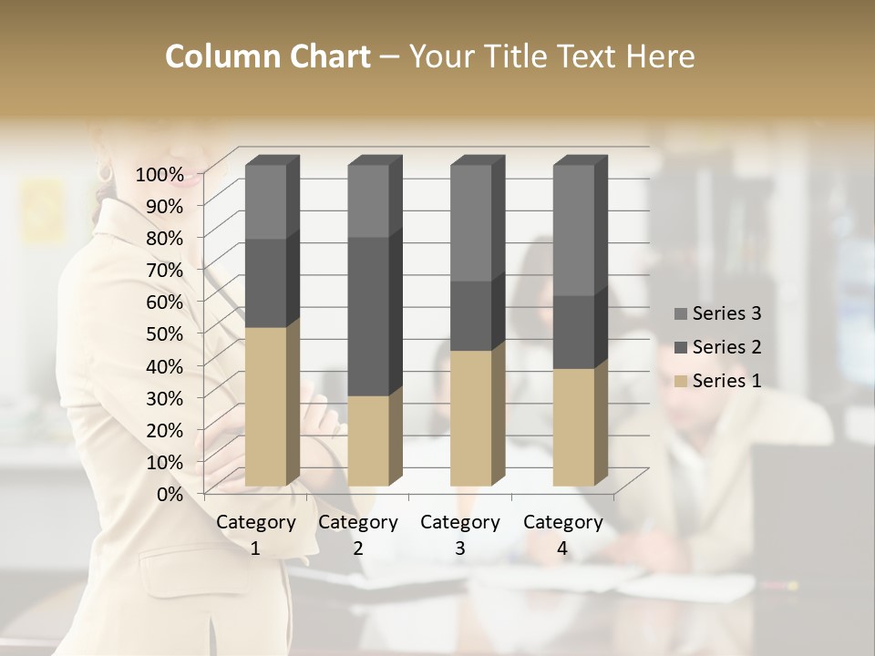 A Woman Standing In Front Of A Group Of People PowerPoint Template