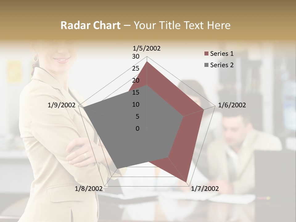 A Woman Standing In Front Of A Group Of People PowerPoint Template