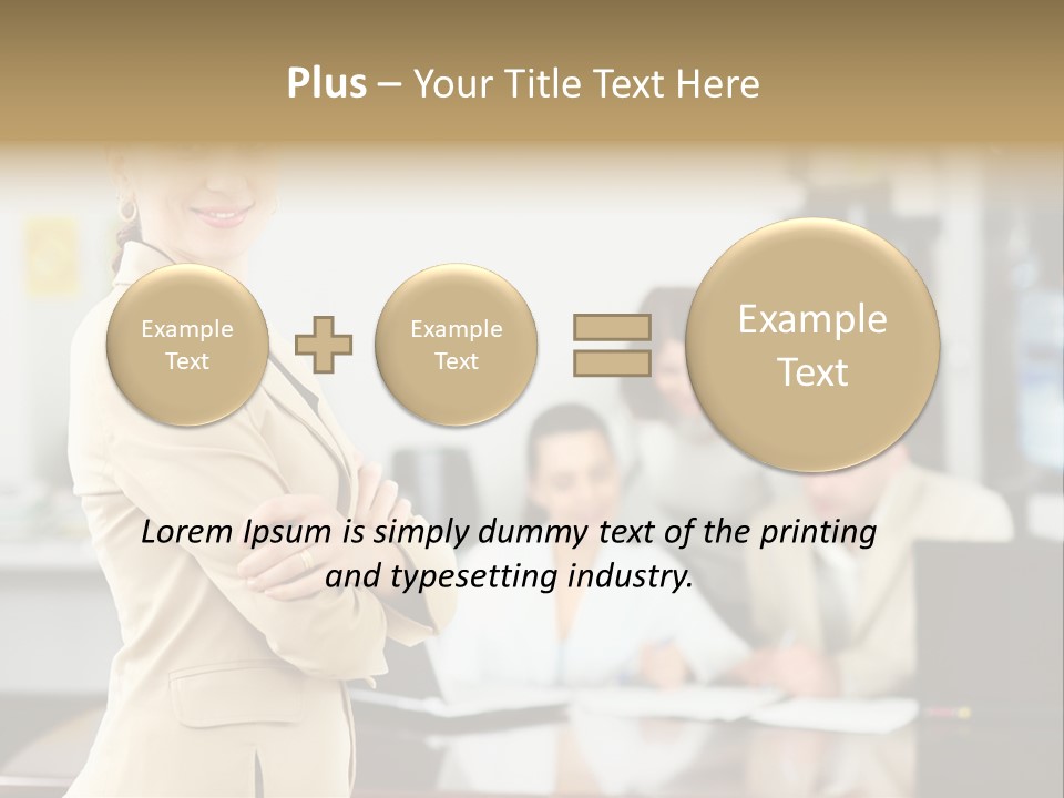 A Woman Standing In Front Of A Group Of People PowerPoint Template