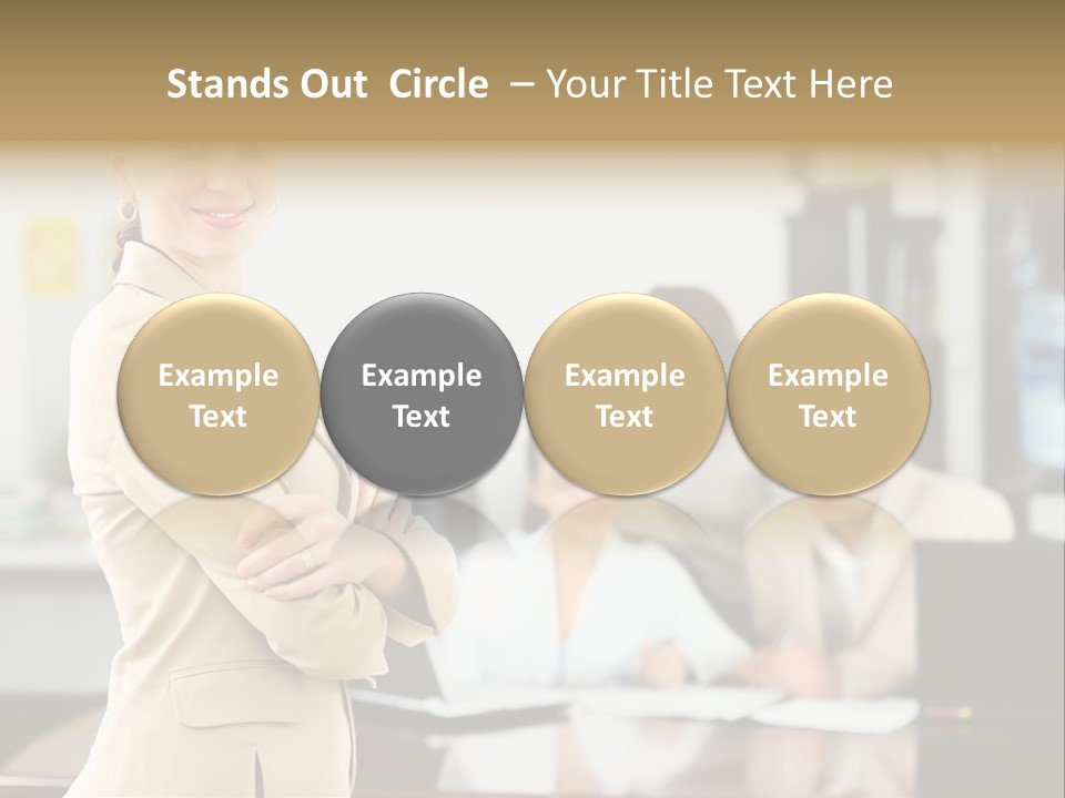A Woman Standing In Front Of A Group Of People PowerPoint Template