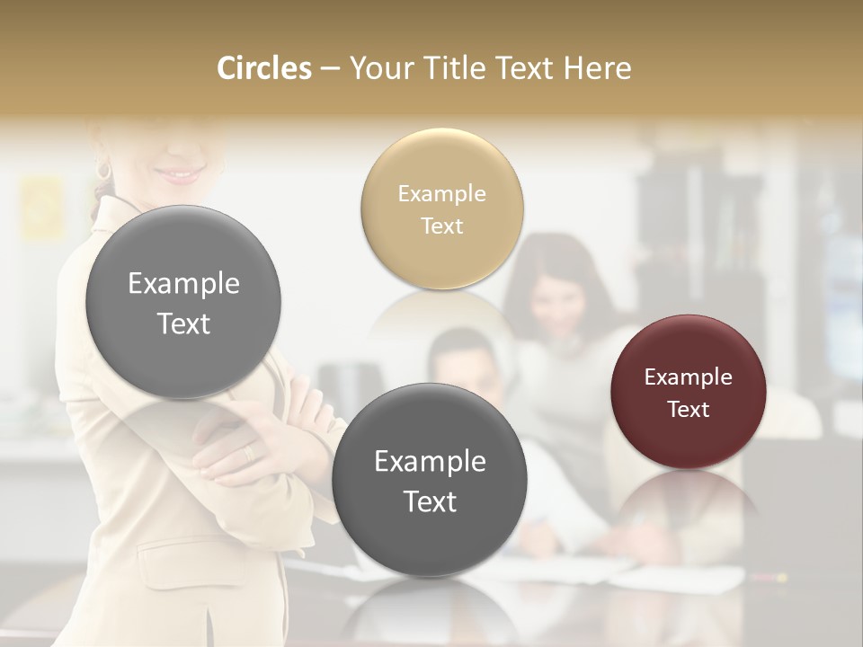 A Woman Standing In Front Of A Group Of People PowerPoint Template