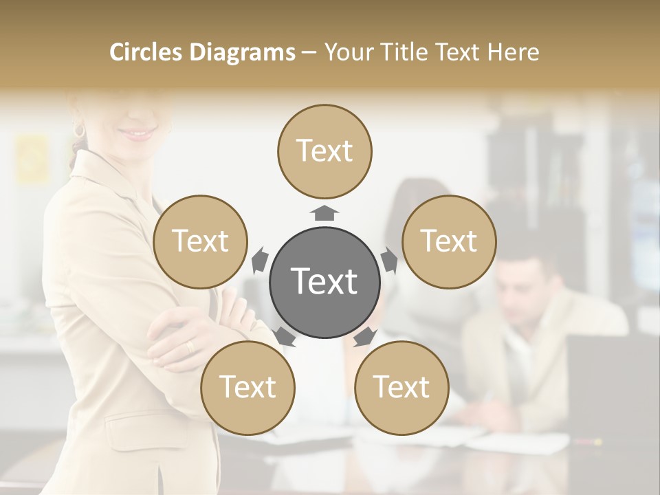 A Woman Standing In Front Of A Group Of People PowerPoint Template