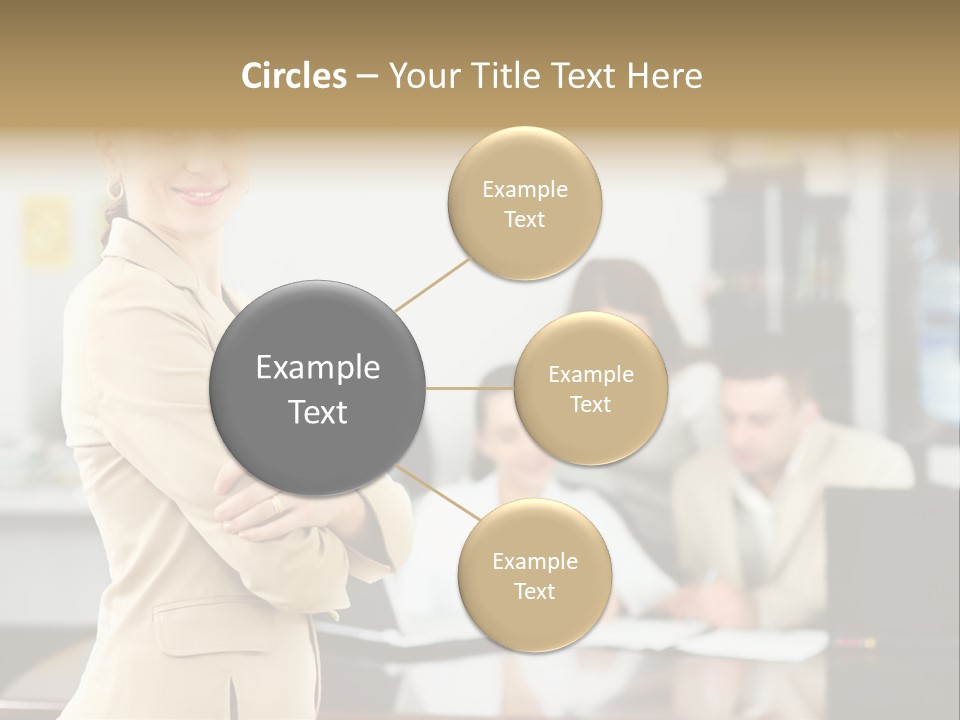 A Woman Standing In Front Of A Group Of People PowerPoint Template