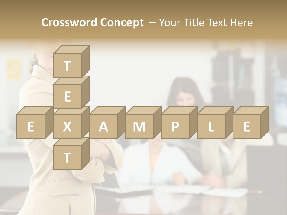 A Woman Standing In Front Of A Group Of People PowerPoint Template