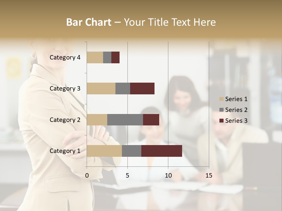 A Woman Standing In Front Of A Group Of People PowerPoint Template