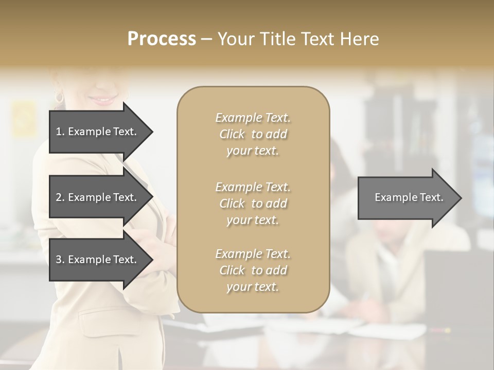 A Woman Standing In Front Of A Group Of People PowerPoint Template