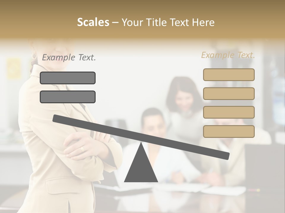 A Woman Standing In Front Of A Group Of People PowerPoint Template
