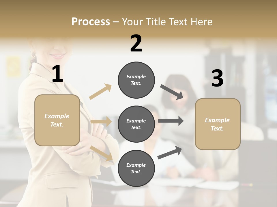 A Woman Standing In Front Of A Group Of People PowerPoint Template