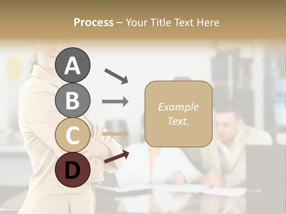 A Woman Standing In Front Of A Group Of People PowerPoint Template