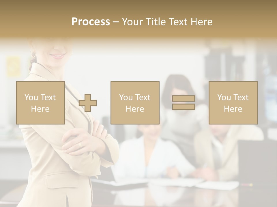 A Woman Standing In Front Of A Group Of People PowerPoint Template