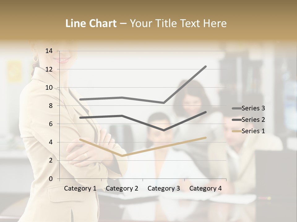 A Woman Standing In Front Of A Group Of People PowerPoint Template