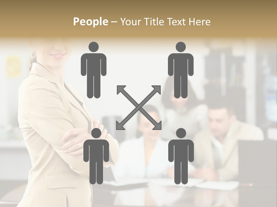A Woman Standing In Front Of A Group Of People PowerPoint Template