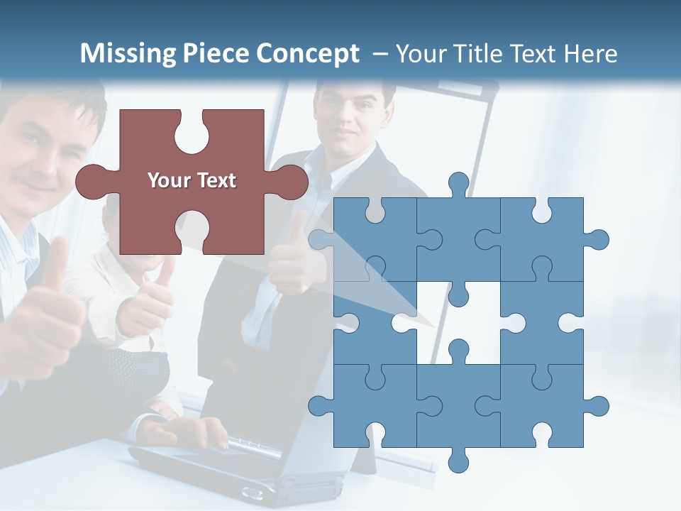 A Group Of Business People Giving Thumbs Up PowerPoint Template