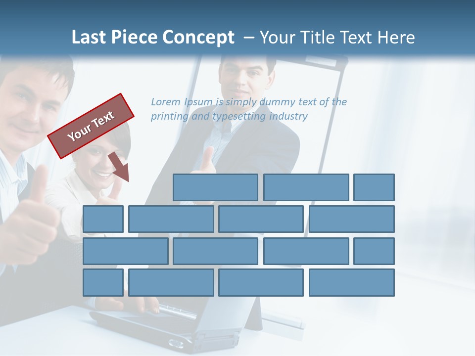 A Group Of Business People Giving Thumbs Up PowerPoint Template
