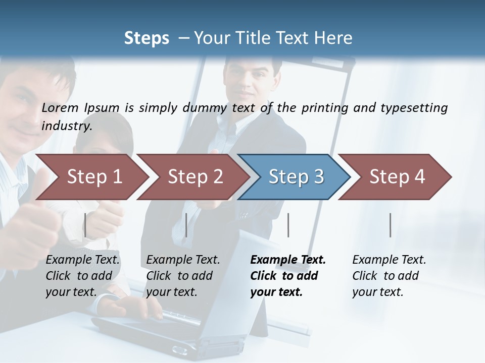 A Group Of Business People Giving Thumbs Up PowerPoint Template