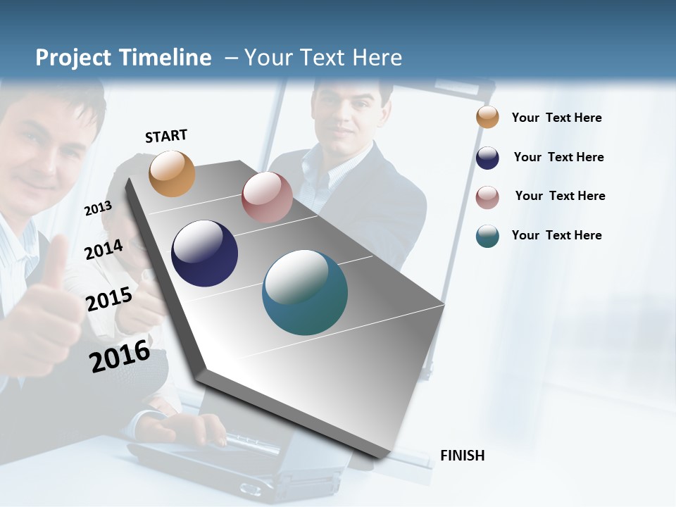 A Group Of Business People Giving Thumbs Up PowerPoint Template