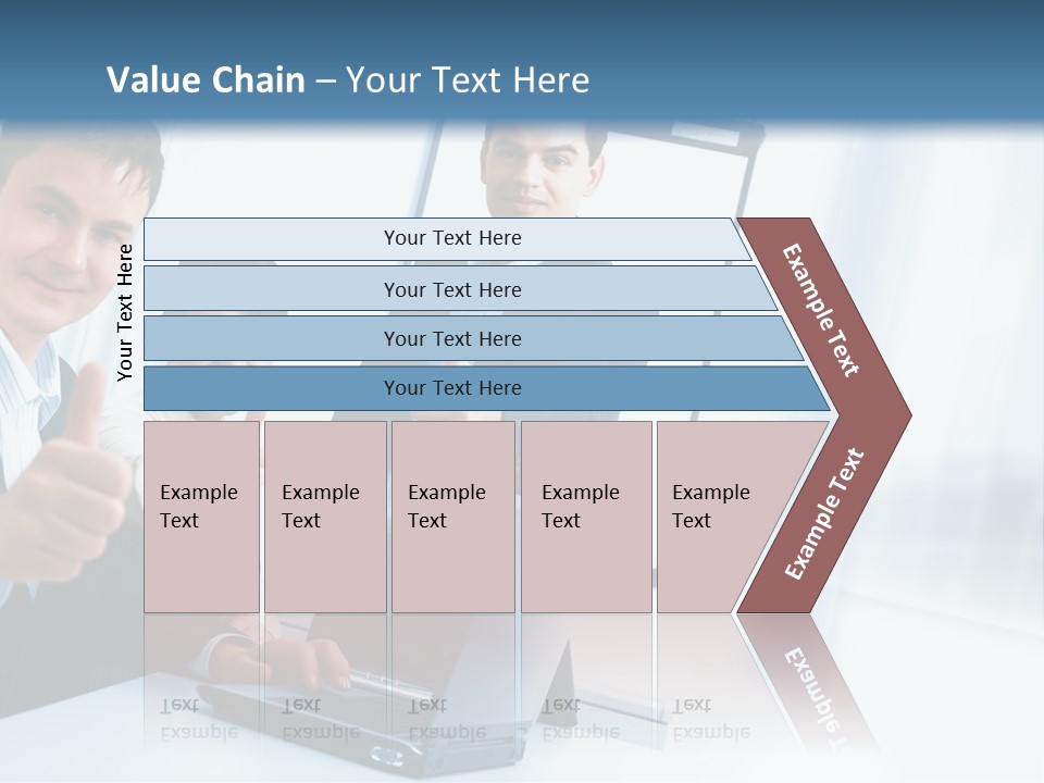 A Group Of Business People Giving Thumbs Up PowerPoint Template