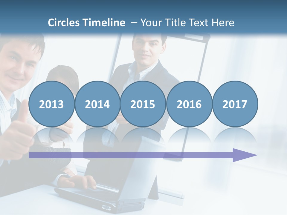 A Group Of Business People Giving Thumbs Up PowerPoint Template