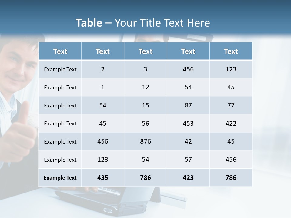 A Group Of Business People Giving Thumbs Up PowerPoint Template