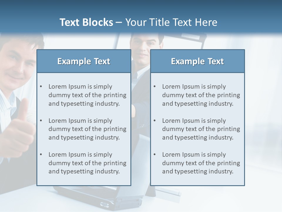 A Group Of Business People Giving Thumbs Up PowerPoint Template