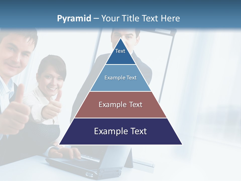 A Group Of Business People Giving Thumbs Up PowerPoint Template