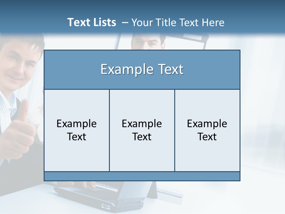 A Group Of Business People Giving Thumbs Up PowerPoint Template