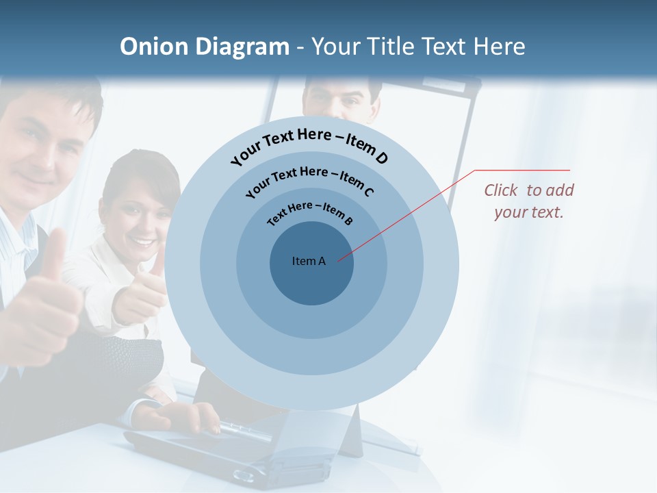 A Group Of Business People Giving Thumbs Up PowerPoint Template