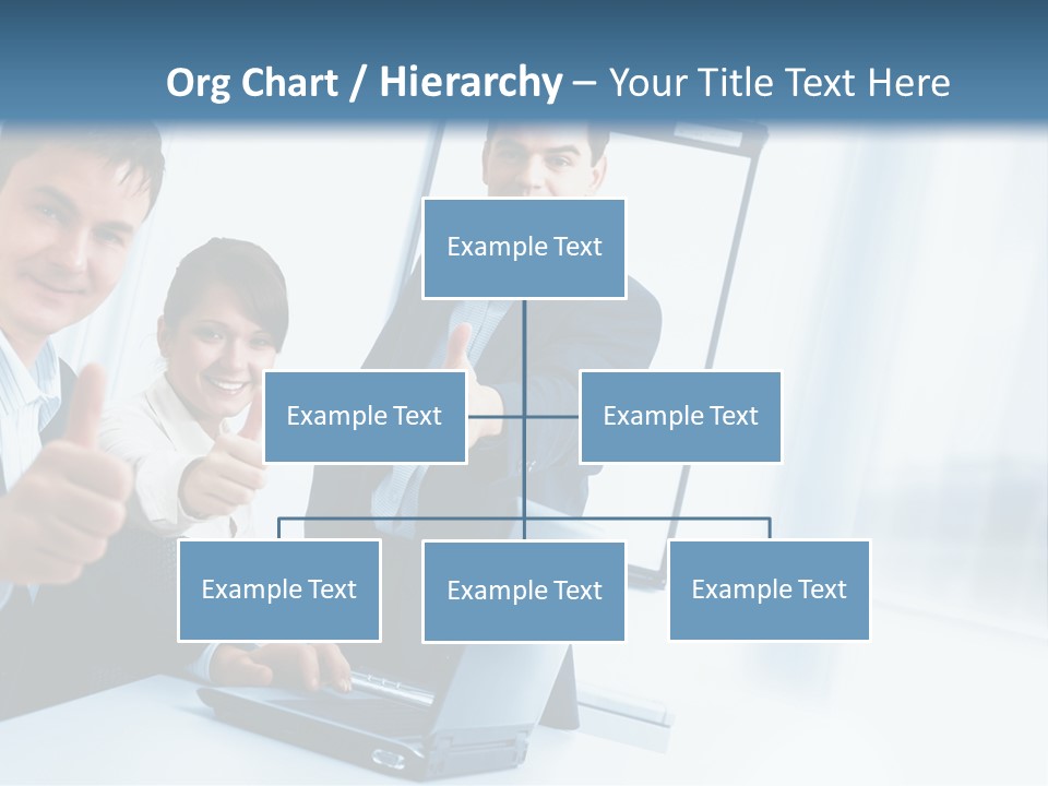 A Group Of Business People Giving Thumbs Up PowerPoint Template