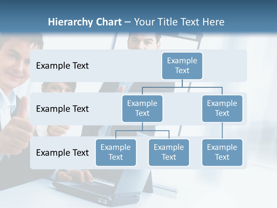 A Group Of Business People Giving Thumbs Up PowerPoint Template