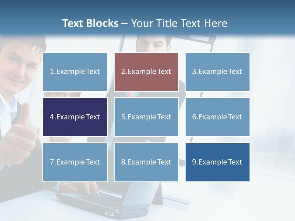 A Group Of Business People Giving Thumbs Up PowerPoint Template
