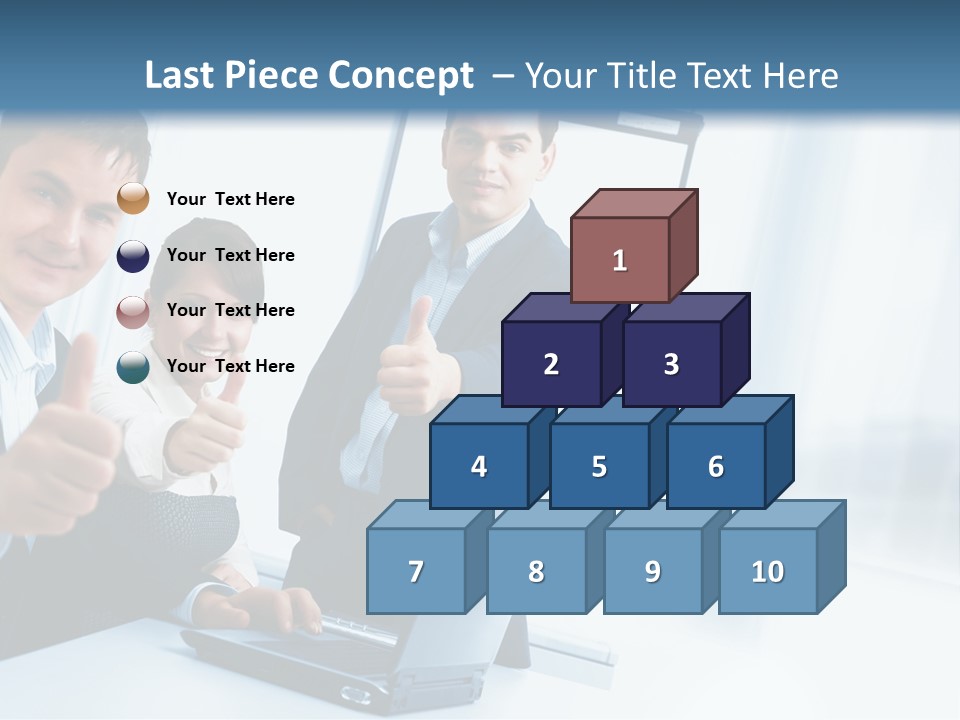 A Group Of Business People Giving Thumbs Up PowerPoint Template