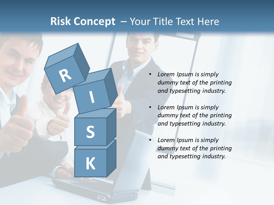 A Group Of Business People Giving Thumbs Up PowerPoint Template