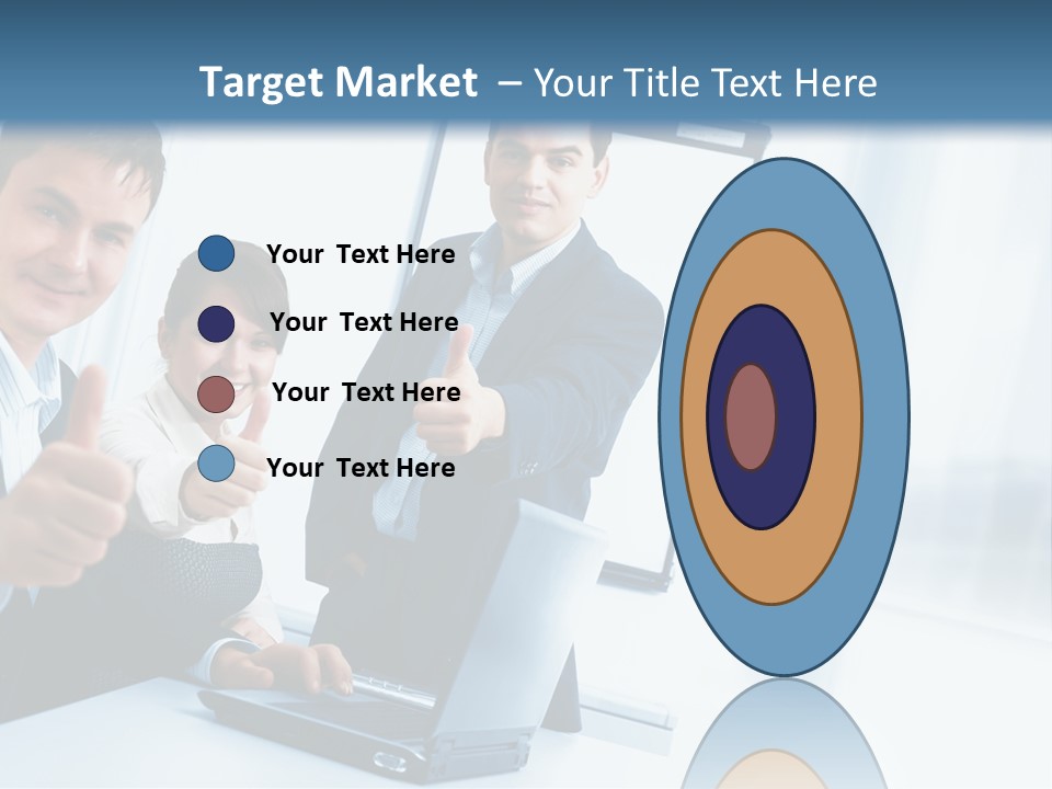 A Group Of Business People Giving Thumbs Up PowerPoint Template