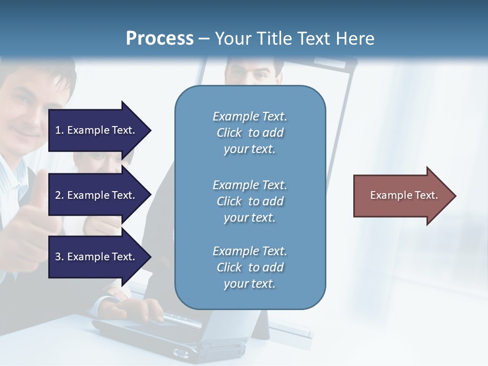 A Group Of Business People Giving Thumbs Up PowerPoint Template