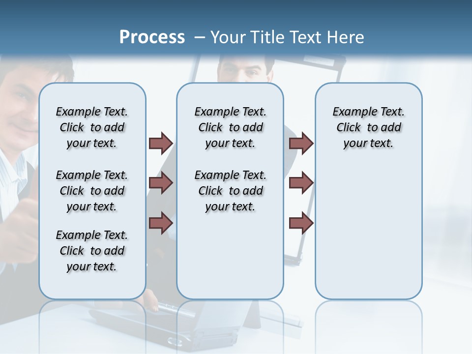 A Group Of Business People Giving Thumbs Up PowerPoint Template