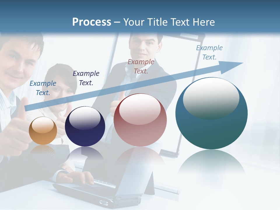 A Group Of Business People Giving Thumbs Up PowerPoint Template