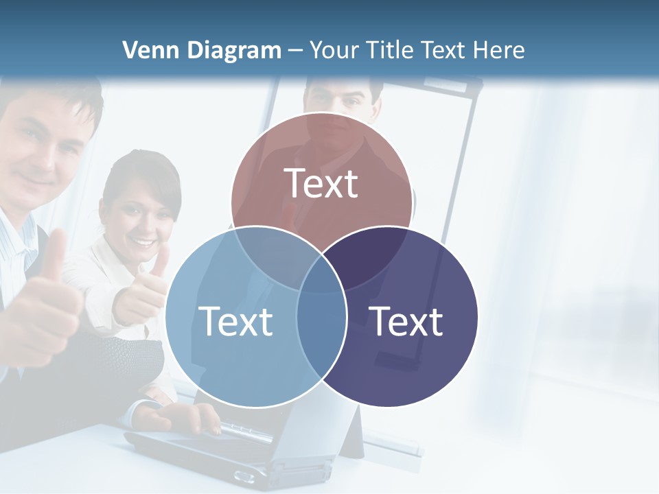 A Group Of Business People Giving Thumbs Up PowerPoint Template