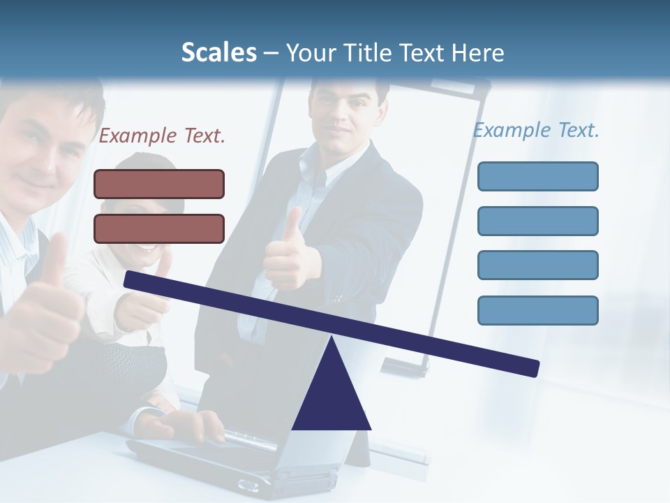 A Group Of Business People Giving Thumbs Up PowerPoint Template