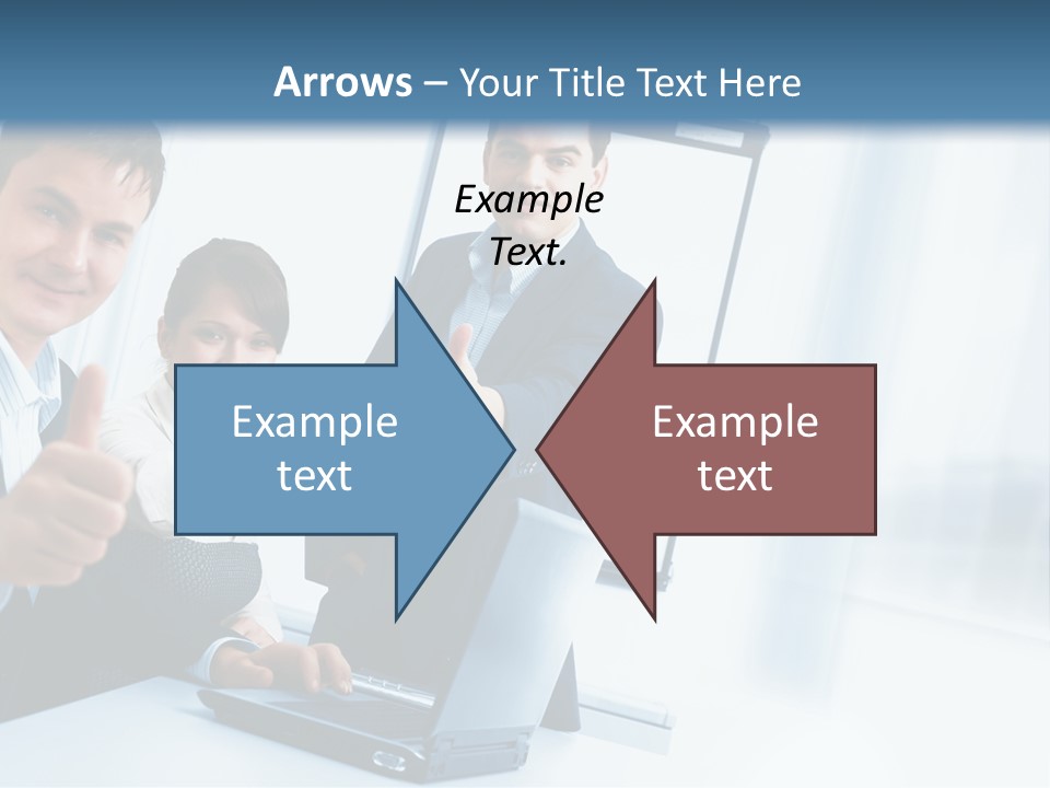 A Group Of Business People Giving Thumbs Up PowerPoint Template