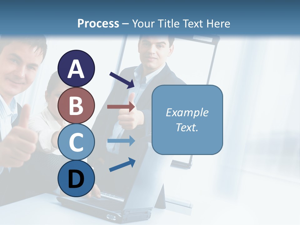 A Group Of Business People Giving Thumbs Up PowerPoint Template