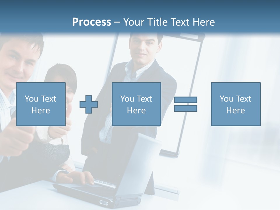 A Group Of Business People Giving Thumbs Up PowerPoint Template